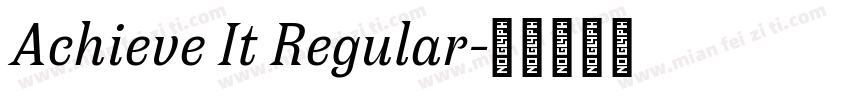 Achieve It Regular字体转换